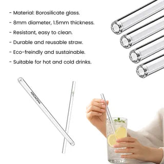 8mm Borosilicate Glass Straw