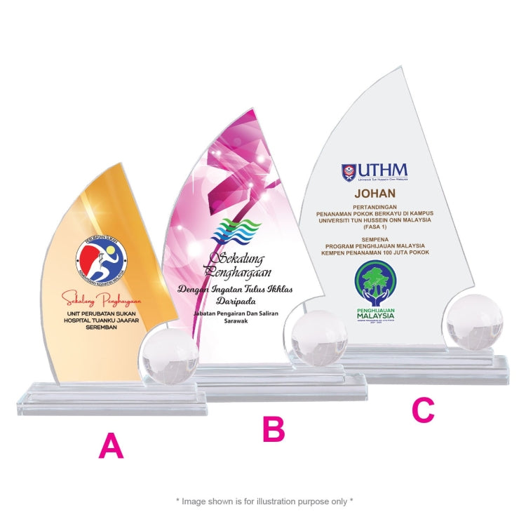 CY 1198 Crystal trophy for awrds staff oor clients vvip recognitions