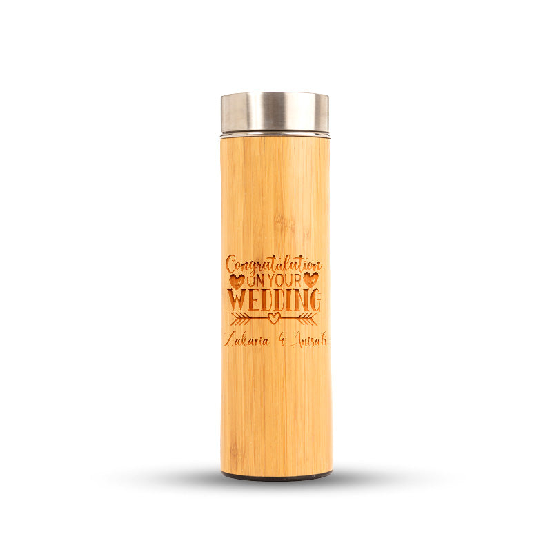 Wooden Tumbler with personalised design and Name