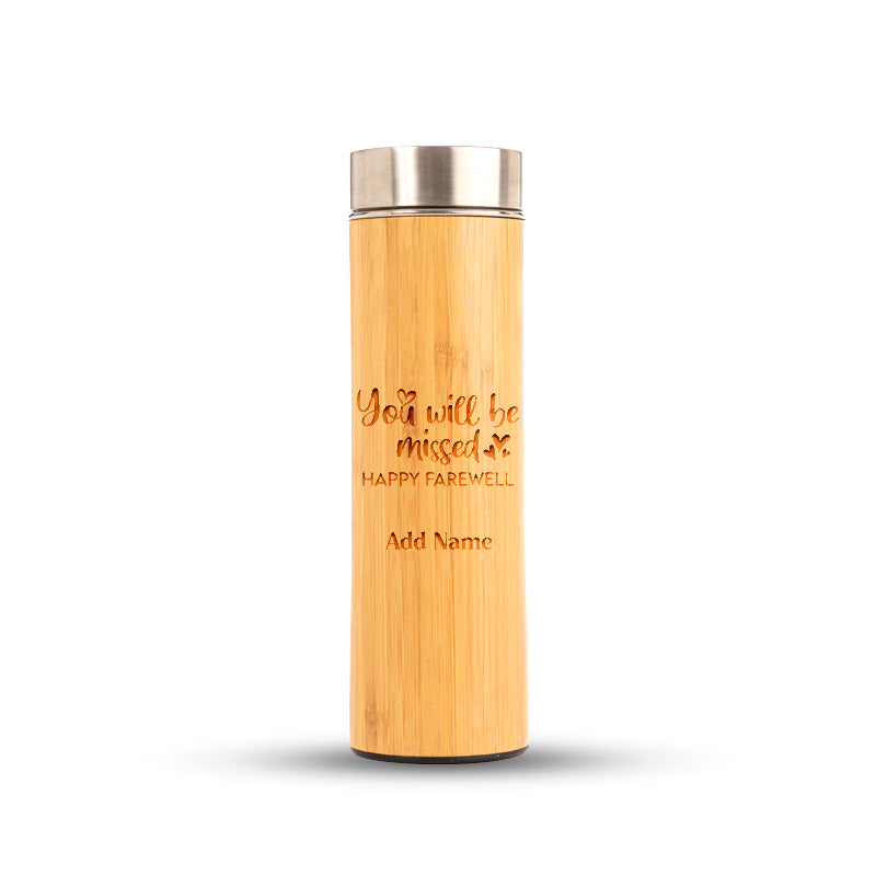 Wooden Tumbler with personalised design and Name