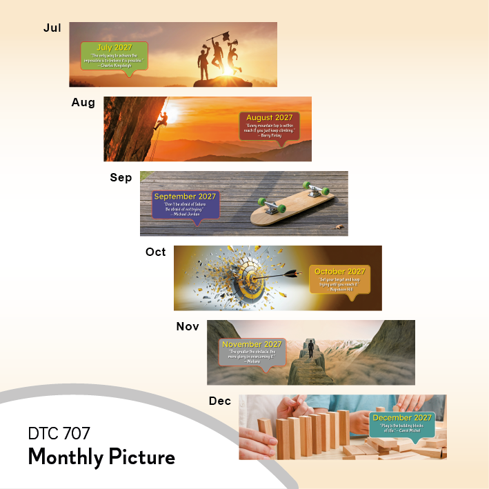 DTC 707 Table Calendar 2027 Custom Logo Malaysia