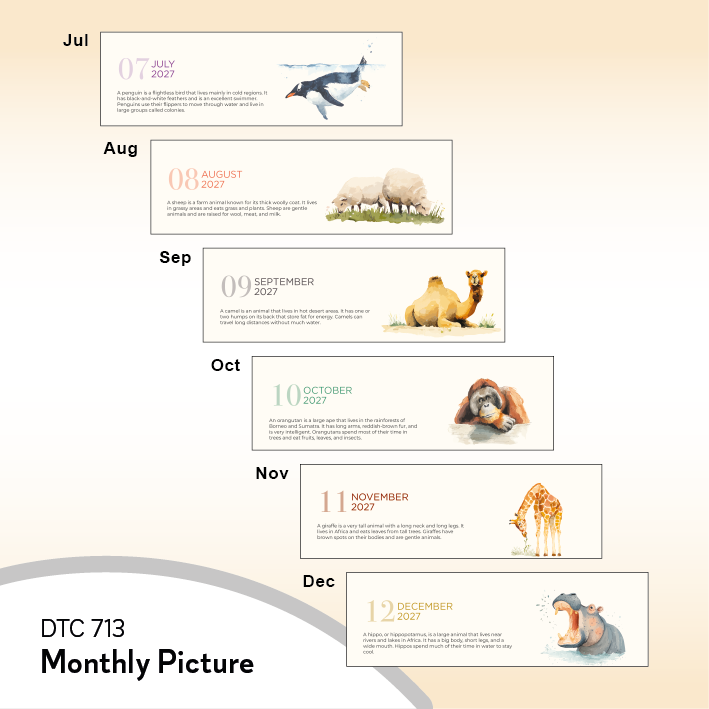 DTC 713 - Life In Hues (With Quotes) Desk Table Calendar 2027
