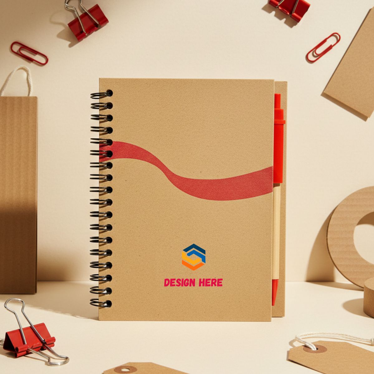 EC36 Eco Notepad with Pen - Custom Logo Printing