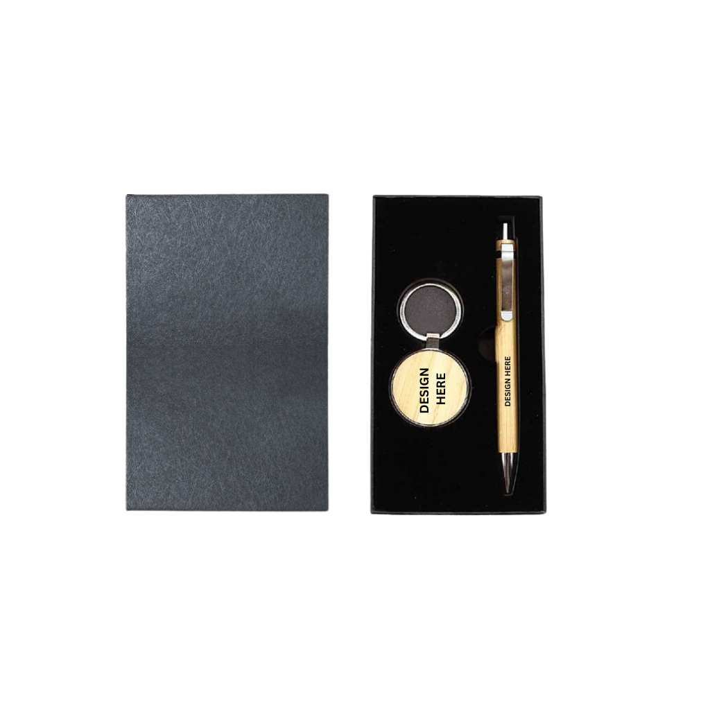 GB13 Gift Box Set Wooden Keychain & Pen | Employee appreciation | Corporate Event | Corporate Gift Set | VIP Client gifts | Company anniversary gift | Premiumgift Supplier