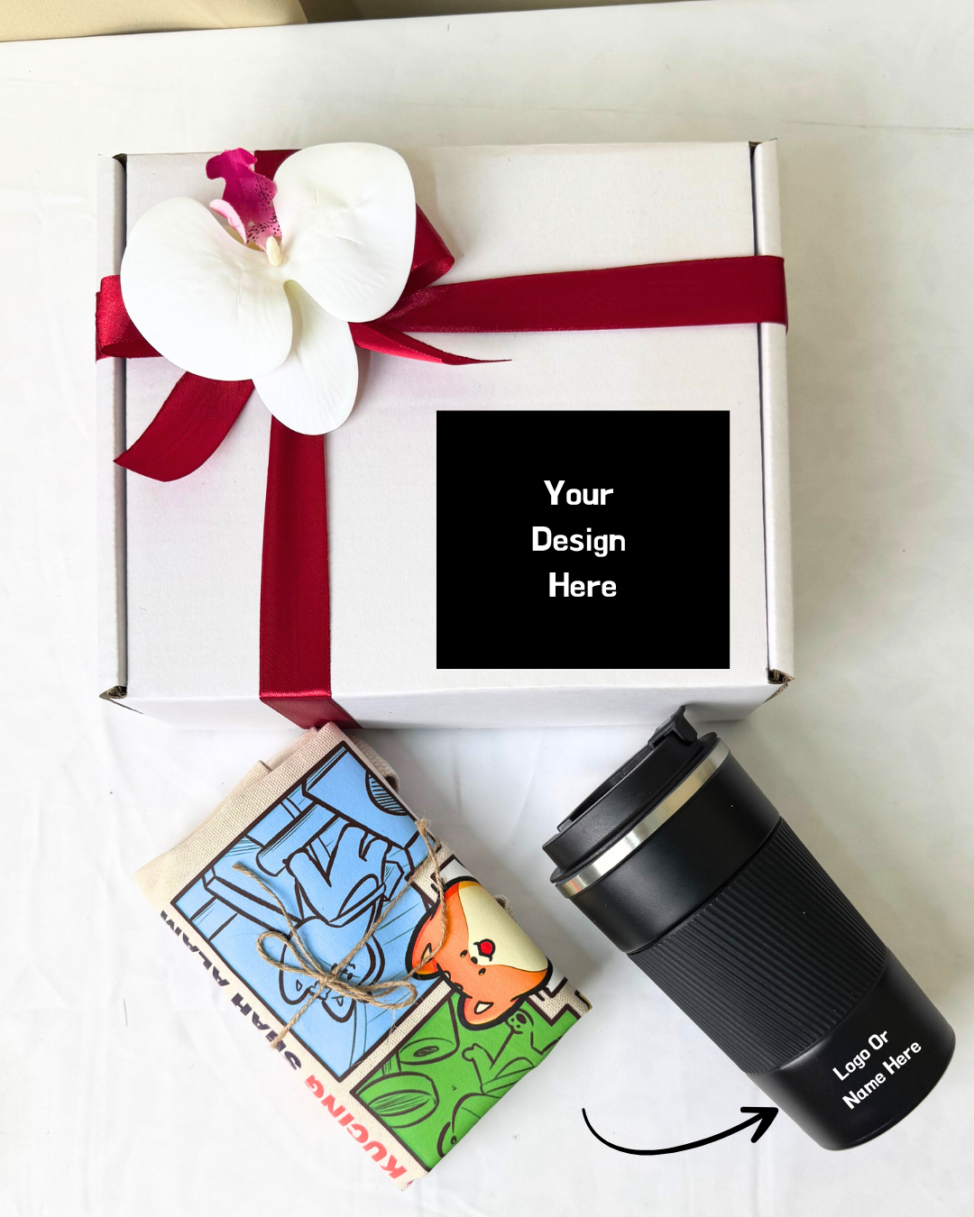 Corporate Gift Set Canvas Bag + Tumbler MOQ 10set