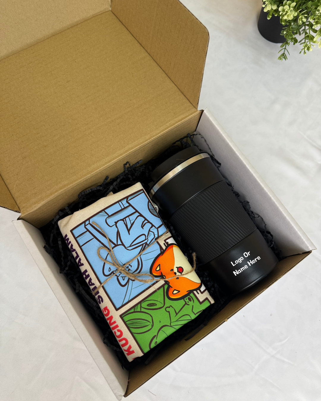 Corporate Gift Set Canvas Bag + Tumbler MOQ 10set