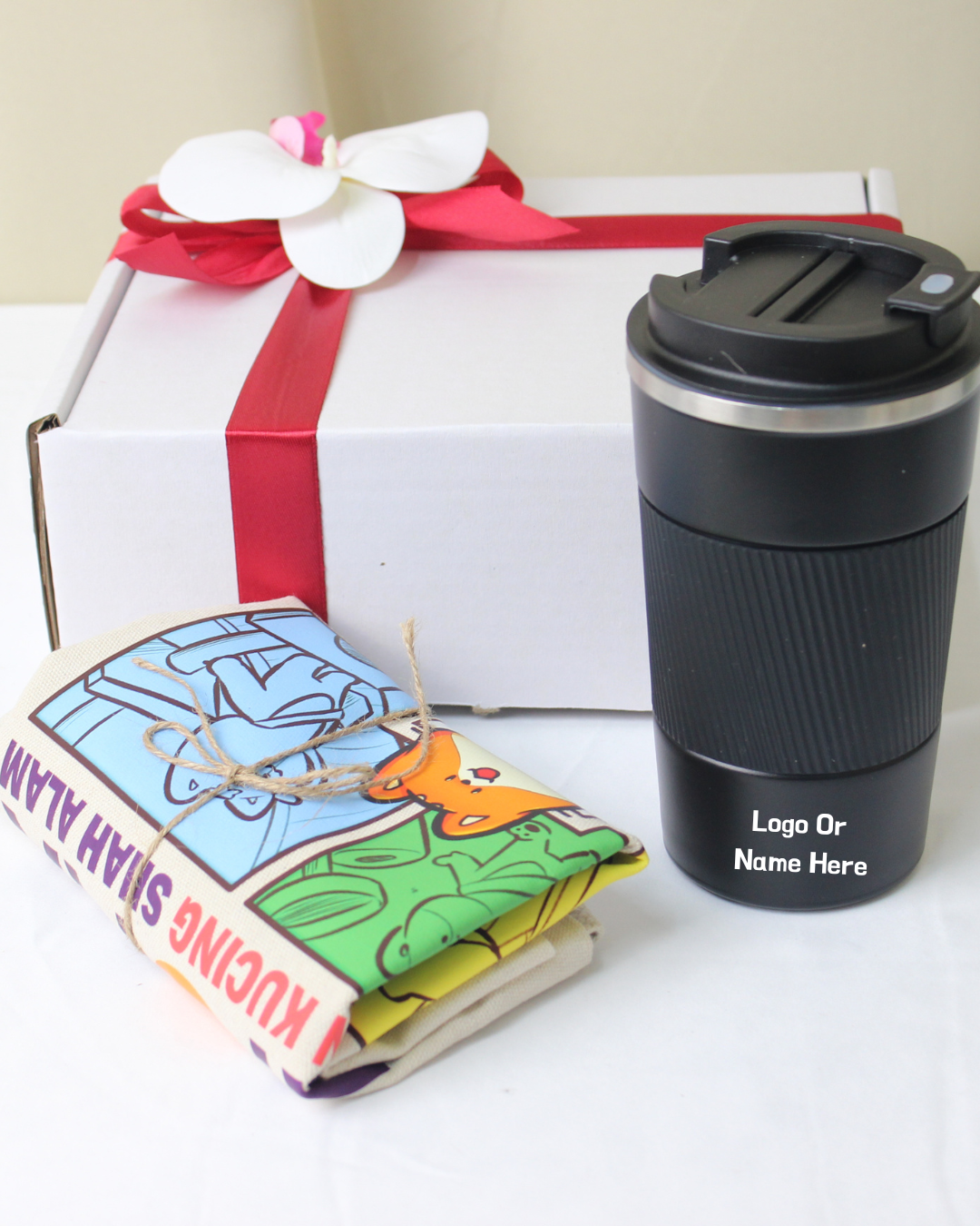 Corporate Gift Set Canvas Bag + Tumbler MOQ 10set