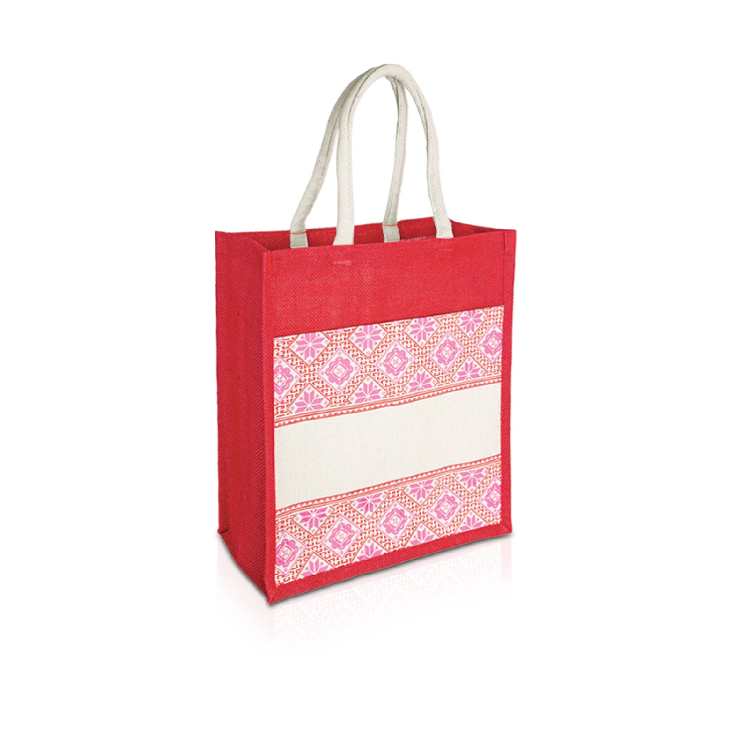 JUTE 278 Jute Bag with Canvas Compartment