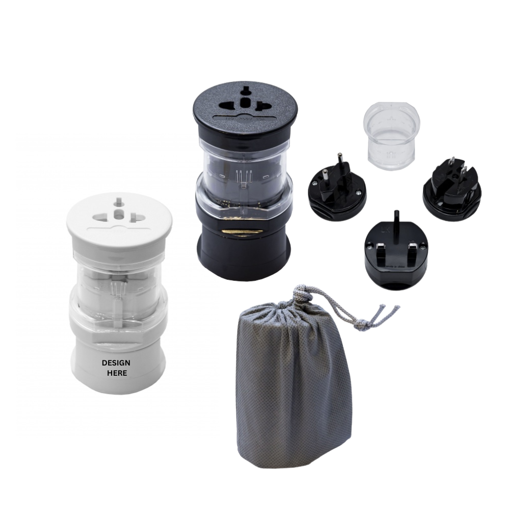 TA08 Universal Travel Adapter | Multi Travel Plug Adapter with Custom Logo Printing