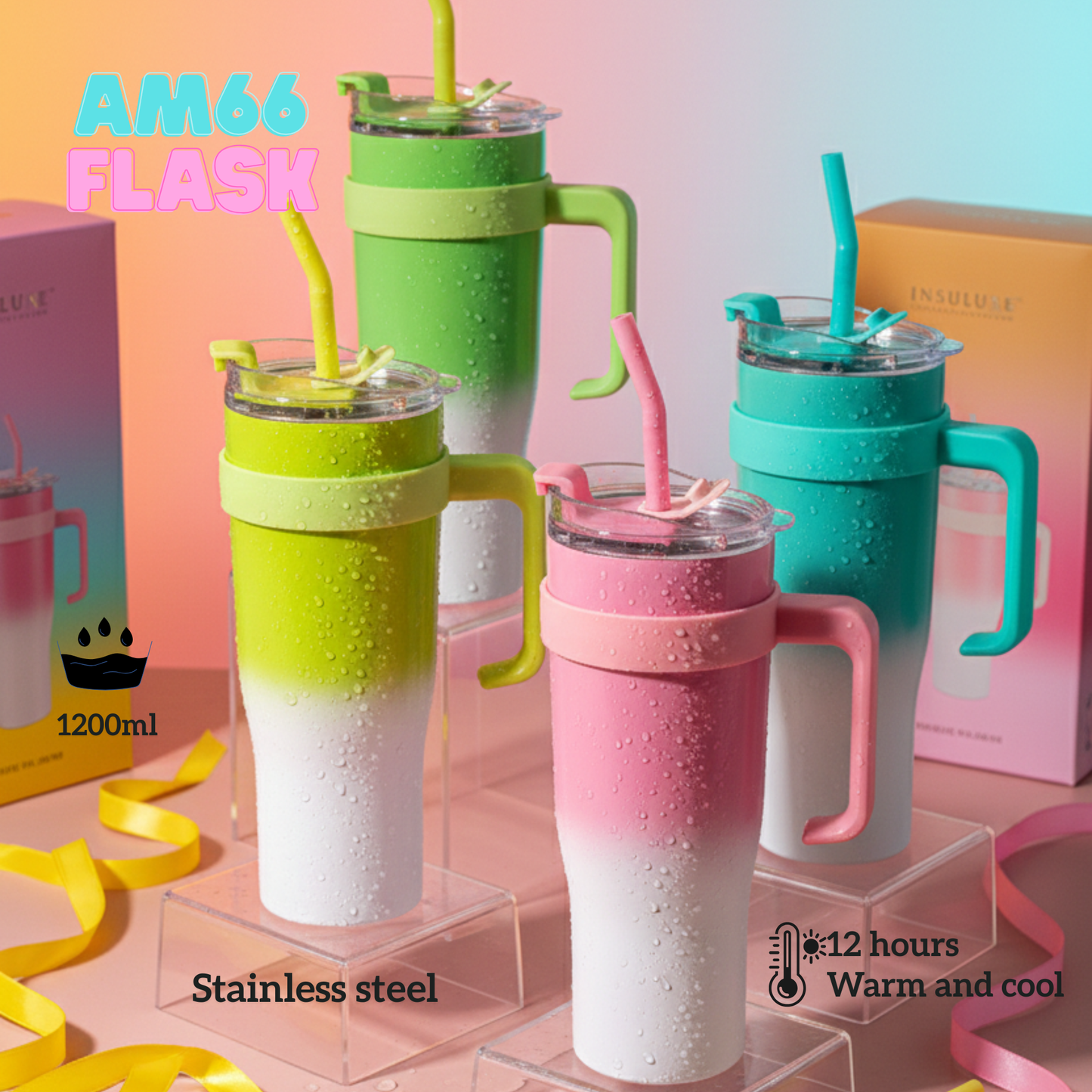 Am65 nsuluxe Thermo Mug – 1200ml Double Wall Stainless Steel (12H Warm & Cool)