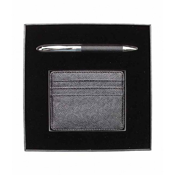 GB18 2 in 1 Gift Box Set Card Holder & Metal Pen