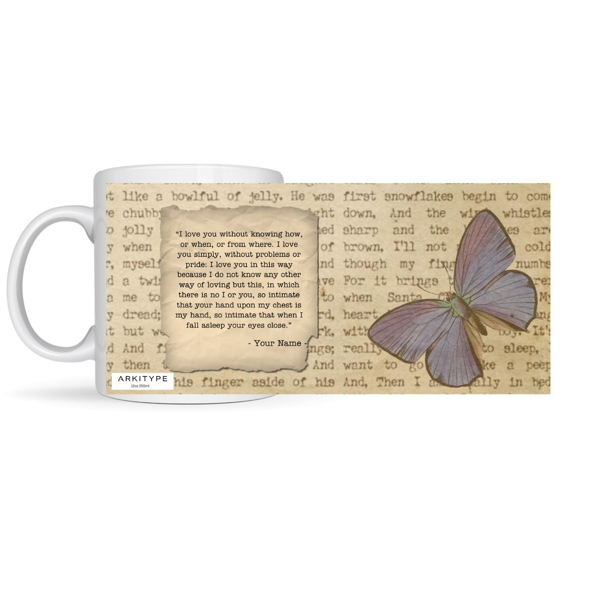 Mug Ceramic butterfly