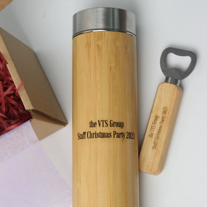 Set Gift Wooden Tumbler With Bottle Opener