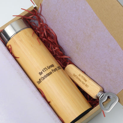 Set Gift Wooden Tumbler With Bottle Opener