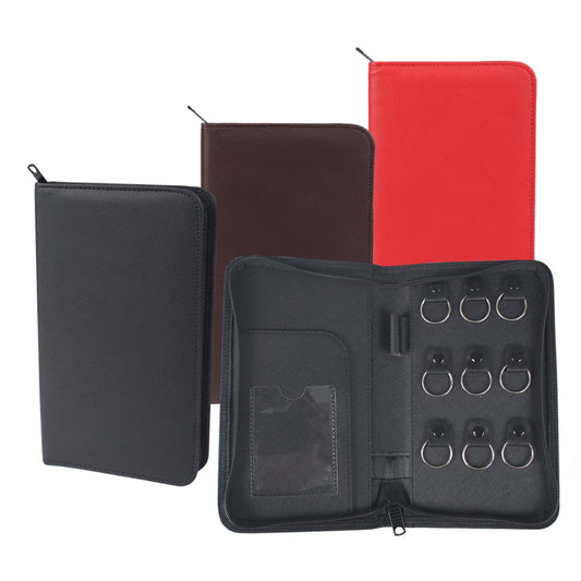 KH 096 9 keys PU leather Organizer with card Holder