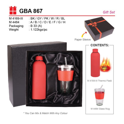 GBA 867 Corporate Gift Set | Tumbler | Glass Drinking Water