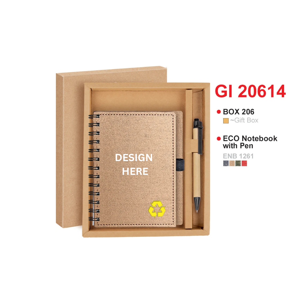 GI20614 Corporate Gift Set | Eco Notebook | Pen