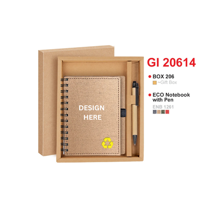 GI20614 Corporate Gift Set | Eco Notebook | Pen