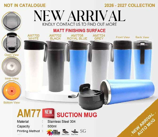 AM77 Auto Mug 500ml Stainless Steel