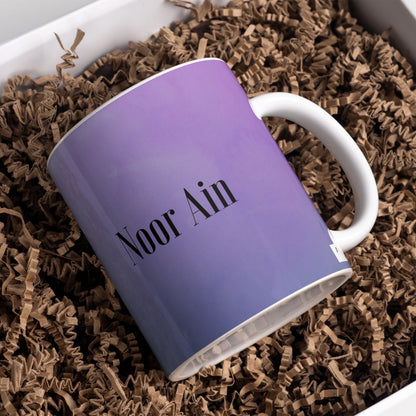 Mug Ceramic Purple Abstract