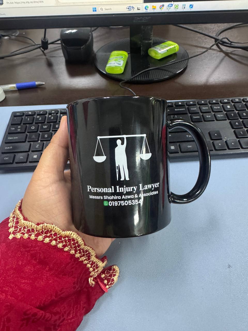 CR08 Colour Ceramic mug with 1 Colour printing 400ml