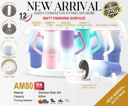 AM80 Auto Mug 900ml Stainless Steel