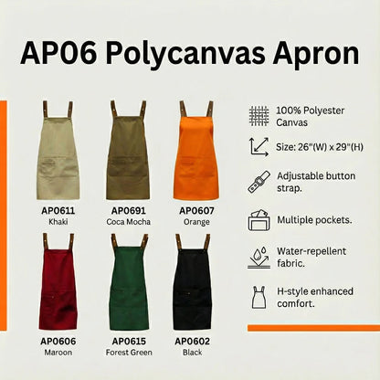 AP06 Apron 100% Polyster Canvas