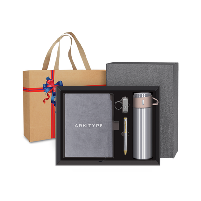 BOX 1003 Corporate Gift Set | PU Organizer  | Flask | Thumb drive | Metal Pen