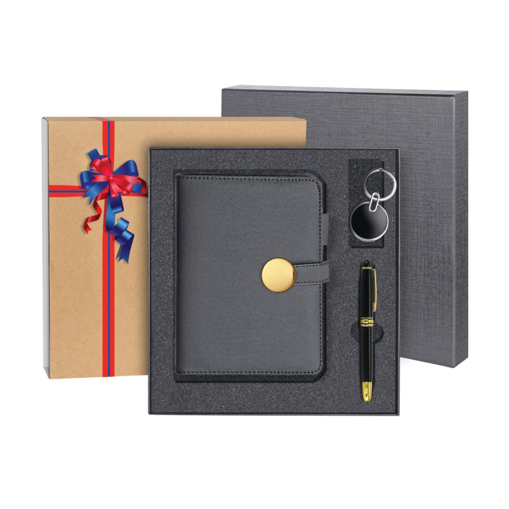 BOX 1330 Corporate Gift Set | PU Organizer | Metal pen | Key Chain