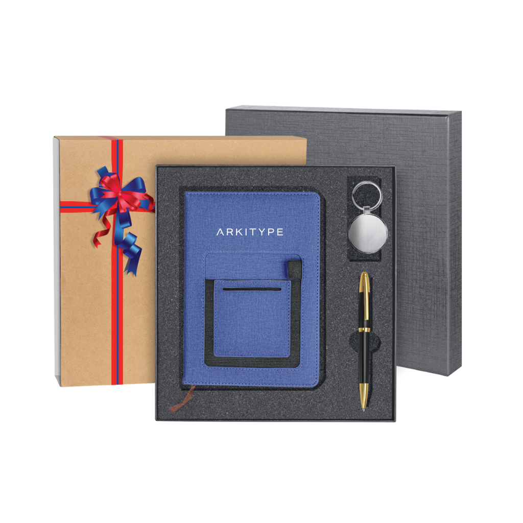 BOX 1333 Corporate Gift Set | PU Organizer | Metal pen | Key Chain