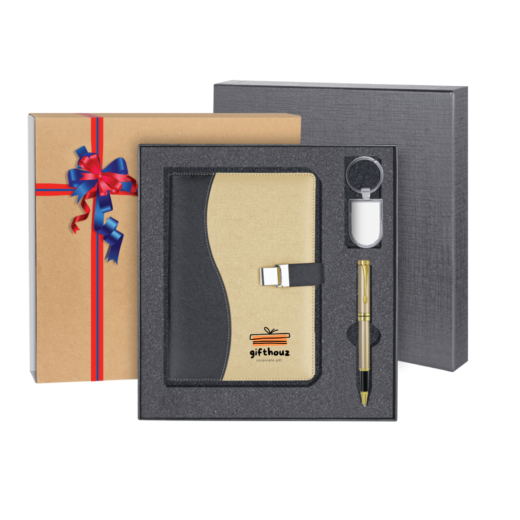 BOX 1422 Corporate Gift Set | PU Organizer | Metal pen | Key Chain
