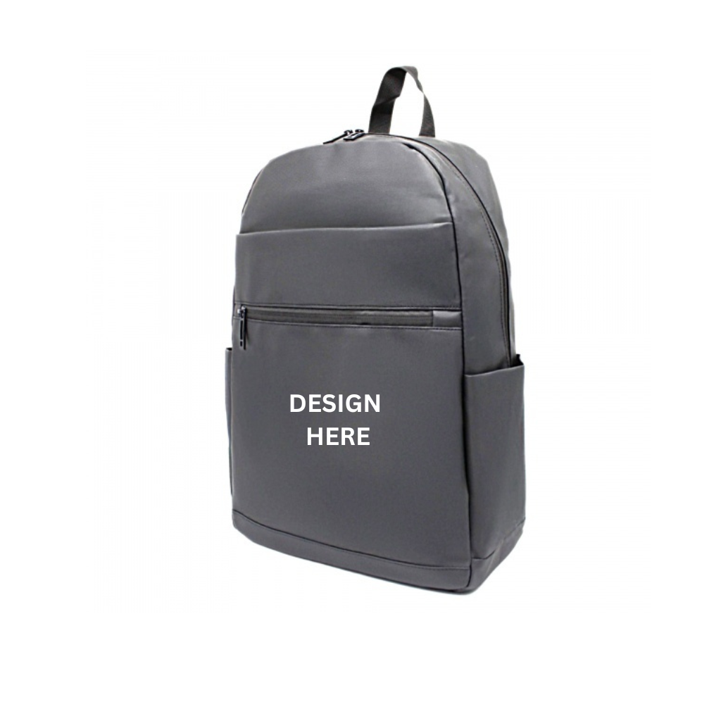 BPAB Backpack Bag waterproof PU leather backpack with 3 compartments for corporate gifts and business use.
