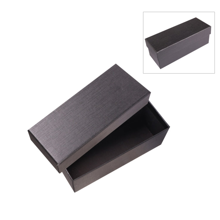 B 241 Gift Box Packaging Black rectangular box with lid on a white background