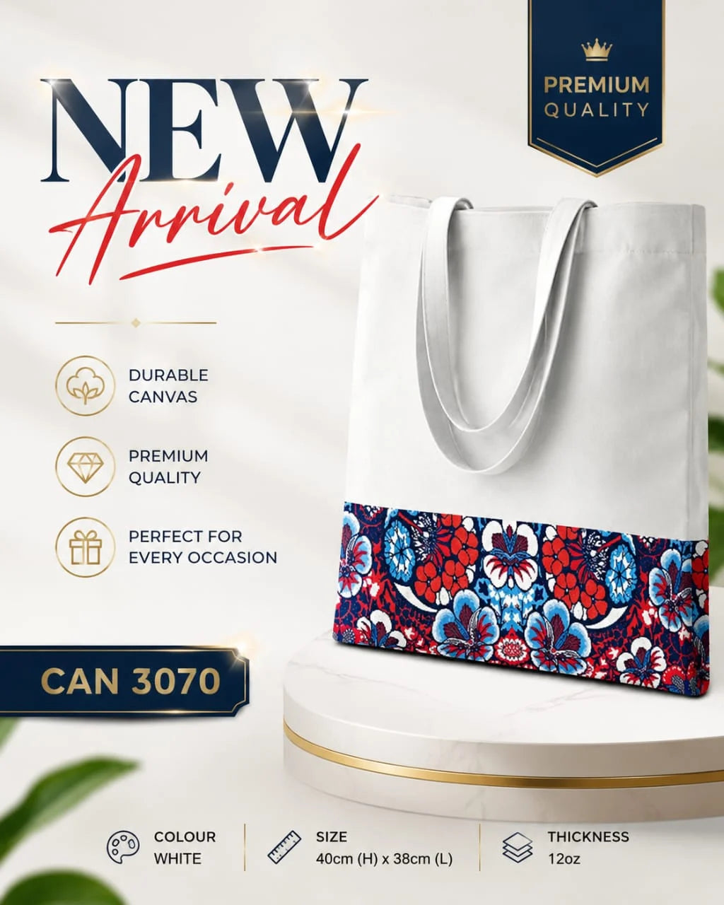 CL 3070 Canvas Bag 12oz 38 x 40 cm
