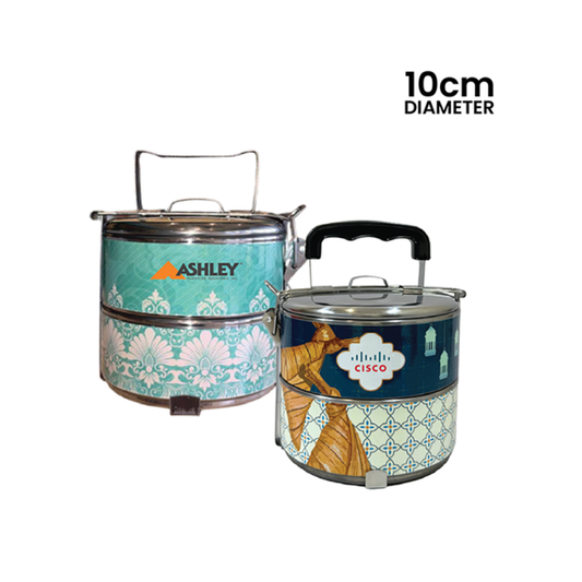 Classic 2 Tier Stainless Steel Tiffin Box - 10cm