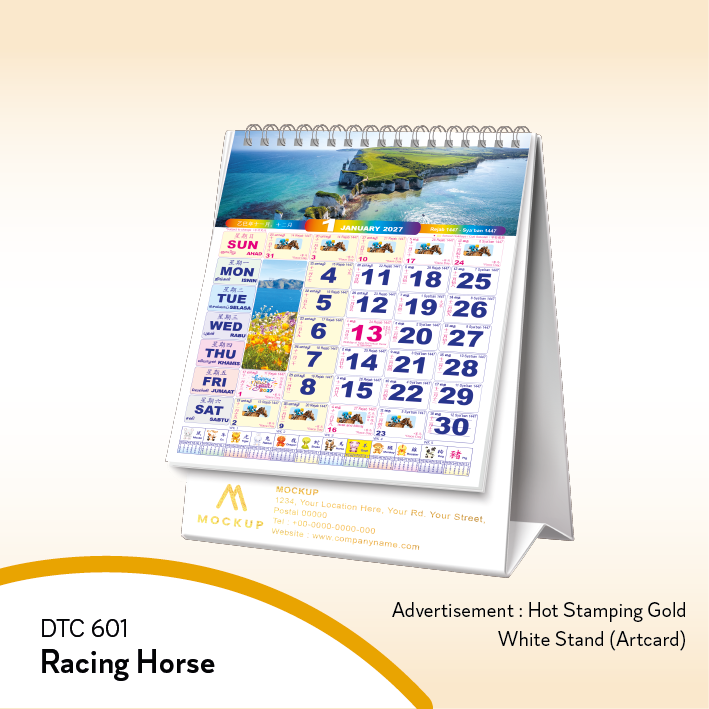 DTC 601  Table Calendar 2027 Custom Logo Malaysia