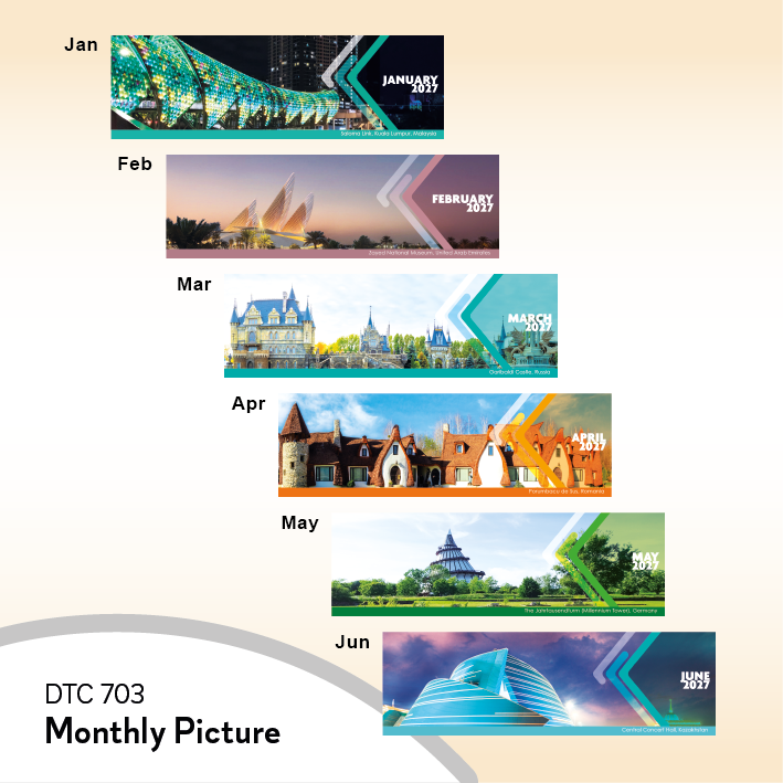 DTC 703 Table Calendar 2027 Custom Logo Malaysia