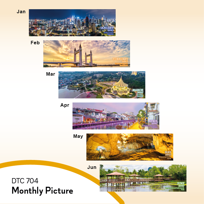 DTC 704 Table Calendar 2027 Custom Logo Malaysia