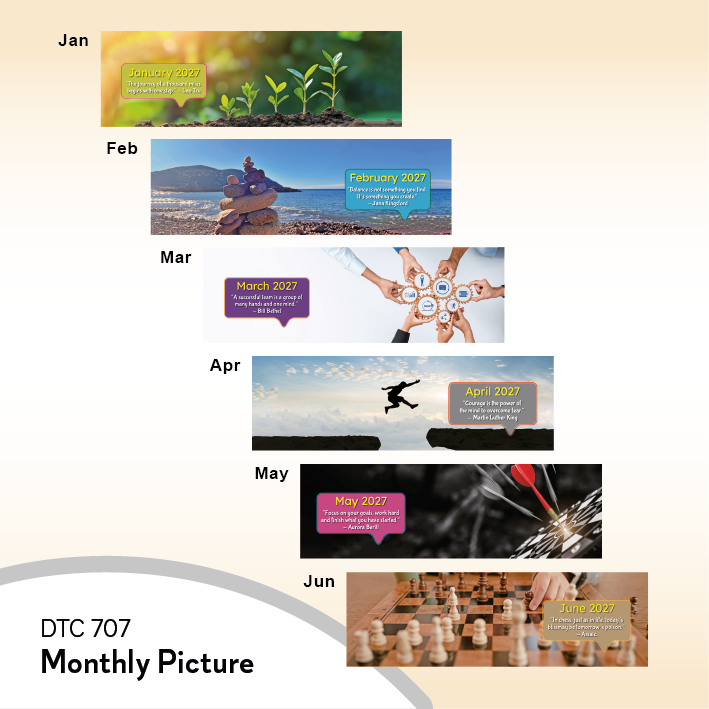 DTC 707 Table Calendar 2027 Custom Logo Malaysia