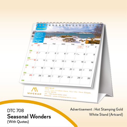 DTC 708 Table Calendar 2027 Custom Logo Malaysia