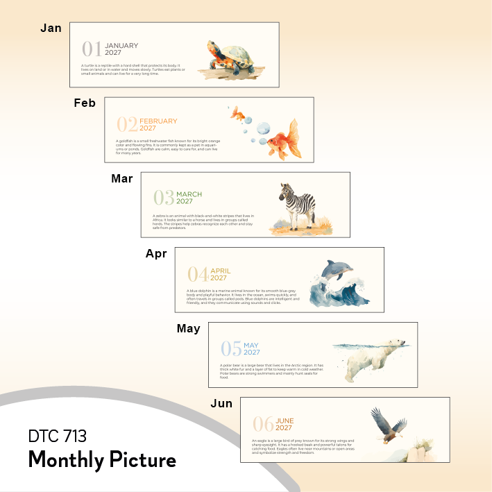 DTC 713 - Life In Hues (With Quotes) Desk Table Calendar 2027
