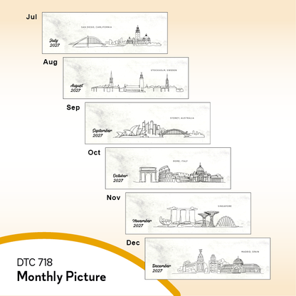 DTC 718 Linear Journey Desk Table Calendar 2027