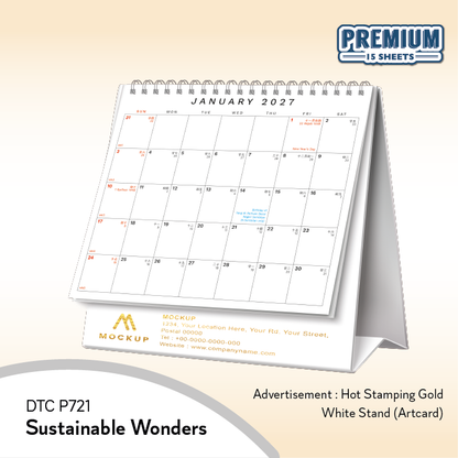 DTC P721 - Sustainable Wonders Desk Table Calendar 2027