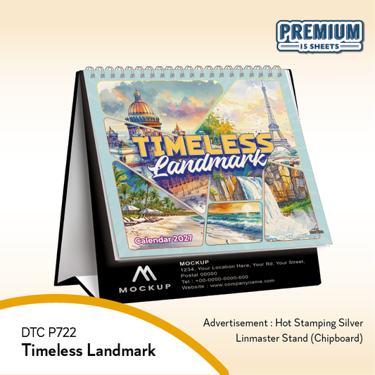 DTC P722 - Timeless Landmark Desk Table Calendar 2027