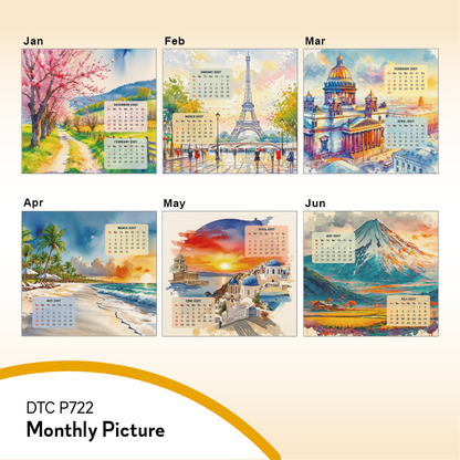 DTC P722 - Timeless Landmark Desk Table Calendar 2027