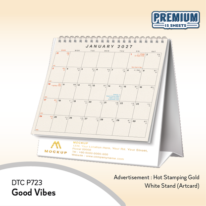 DTC P723 - Good Vibes Desk Table Calendar 2027