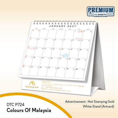 DTC P724 - Colours Of Malaysia Desk Table Calendar 2027