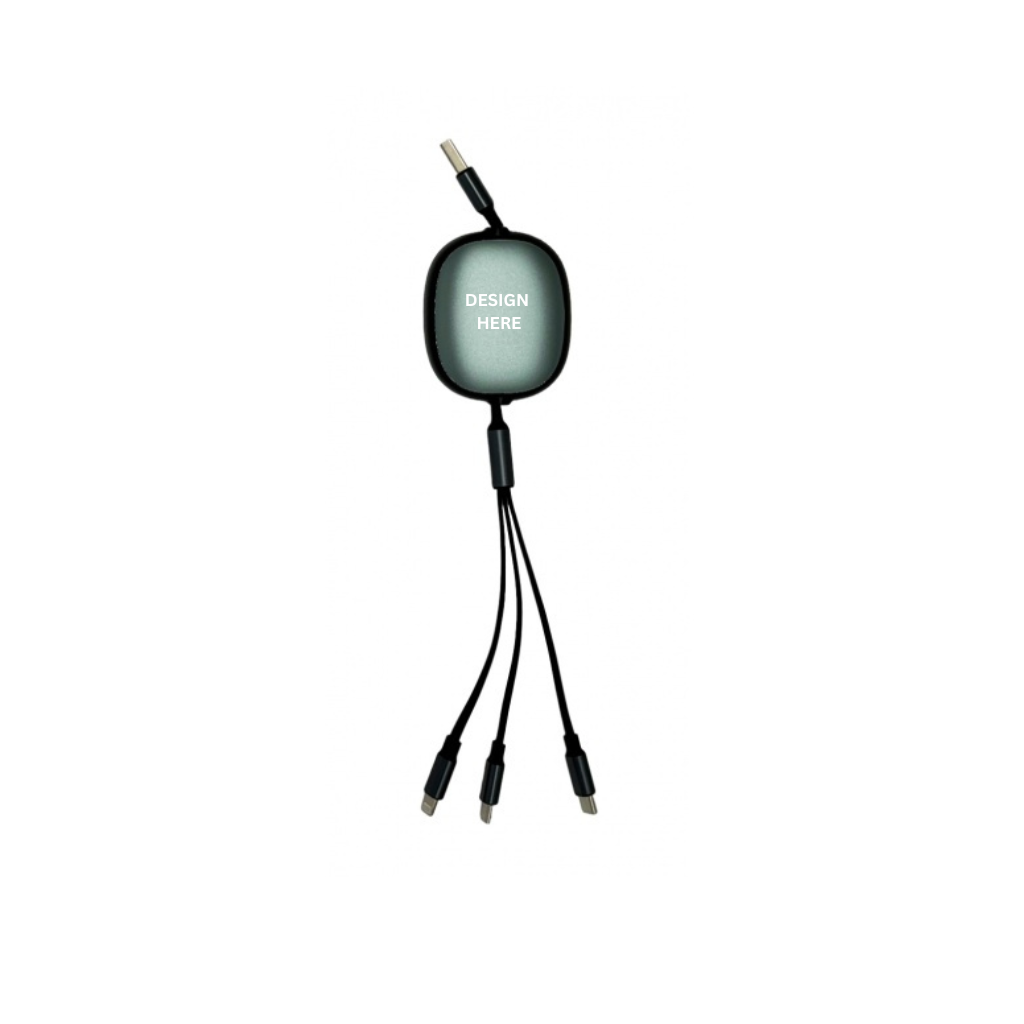 EP40 3-in-1 Retractable USB Charging Cable – Custom Logo Promotional