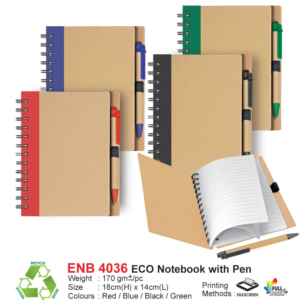 Eco Notebook with Pen (ENB4036)