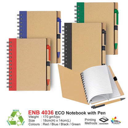 Eco Notebook with Pen (ENB4036)